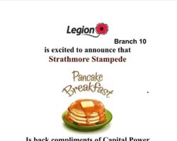 Strathmore Legion Pancake Breakfast