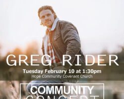 Community Concert Music Series: Greg Rider