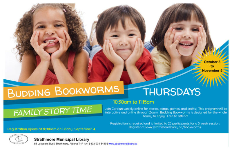 Budding Bookworms Oct 8 to Nov 5