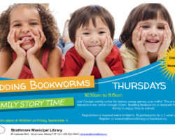 Budding Bookworms Oct 8 to Nov 5