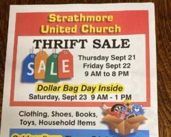 Strathmore United Church Thrift sale